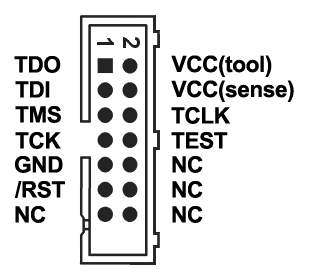 MSP JTAG TI Pin Header